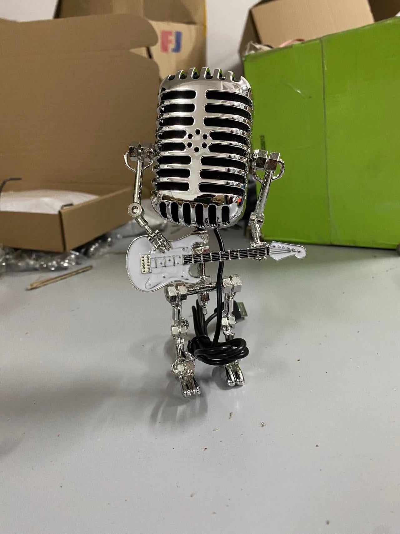 Metal Microphone Robot